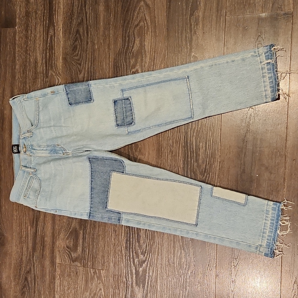 Urban Outfitters Light Blue Patchwork High Rise Jeans